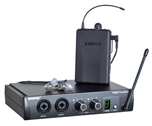 SHURE PSM 200 PERSONAL MONITOR SYSTEM 606-638MHz, Ch 38 ready, with SE112 earphones