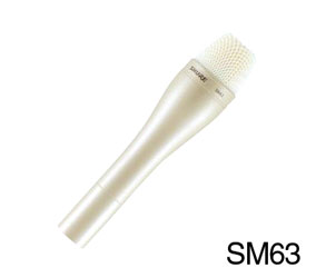 SHURE SM63 MICROPHONE Handheld, omnidirectional, dynamic