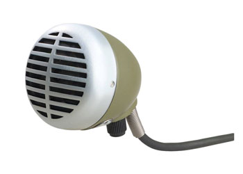 SHURE 520DX GREEN BULLET MICROPHONE Instrument, omnidirectional, dynamic, for harmonica