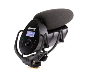 SHURE VP83F LENSHOPPER MICROPHONE Condenser, supercardioid/lobar, on-camera, Rycote lyre, microSD