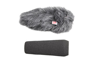 RYCOTE 055204 SGM FOAM WINDSHIELD With Windjammer, 24-25mm hole, 100mm long, for shotgun mic