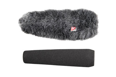 RYCOTE 055209 SGM FOAM WINDSHIELD With Windjammer, 24-25mm hole, 180mm long, for shotgun mic