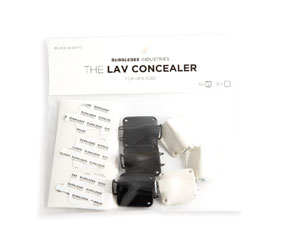 BUBBLEBEE LAV CONCEALER MIC MOUNT For DPA 6060/6061 lavalier, black/white, pack of 6