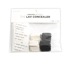 BUBBLEBEE LAV CONCEALER MIC MOUNT For Sennheiser MKE-2 lavalier, black/white, pack of 6