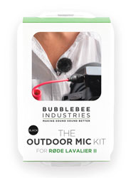 BUBBLEBEE OUTDOOR MIC KIT For Rode Lavalier II, black