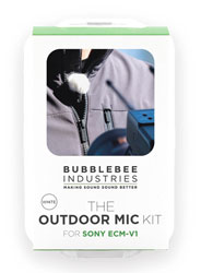 BUBBLEBEE OUTDOOR MIC KIT For Sony ECM-V1, white