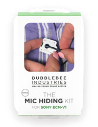 BUBBLEBEE MIC HIDING KIT For Sony ECM-V1, white