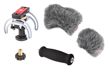 RYCOTE 046023 AUDIO KIT For Zoom H6 portable recorder, with suspension/windjammer/handle