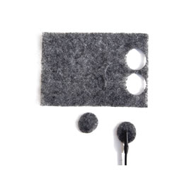 RYCOTE 065102 UNDERCOVERS MIC MOUNTS Stickies and fabric Undercovers, grey (1pk of 30+30)