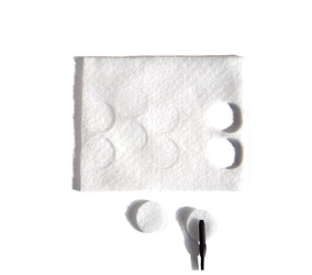 RYCOTE 065106 UNDERCOVERS MIC MOUNTS Stickies and fabric Undercovers, white (1pk of 100+100)