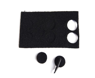 RYCOTE 065107 UNDERCOVERS MIC MOUNTS Stickies and fabric Undercovers, black (25pks of 30+30)