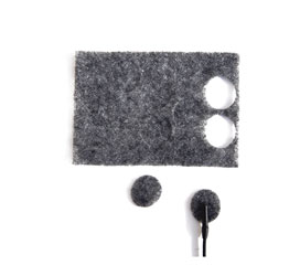 RYCOTE 065108 UNDERCOVERS MIC MOUNTS Stickies and fabric Undercovers, grey (25pks of 30+30)