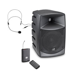 LD SYSTEMS ROADBUDDY 6 HS PORTABLE PA Battery or AC powered, bluetooth, 864.900MHz, with headset mic
