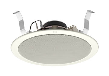 TOA PC-2852 LOUDSPEAKER Circular, ceiling, 1.5-15W taps, splashproof, off-white