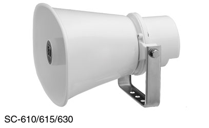 TOA SC-615M LOUDSPEAKER Horn, oval, 15W, 70/100V, IP65, white