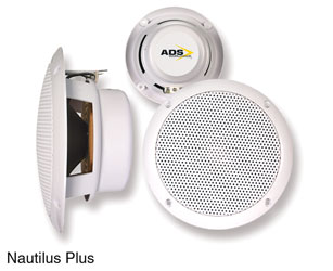 ADS NAUTILUS PLUS LOUDSPEAKER Ceiling, flush-fix, 10W, 8ohms, IP56, water resistant, (pair)