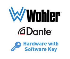 WOHLER OPT-DANTE UPGRADE OPTION 64-channel Dante input, primary RJ-45 port