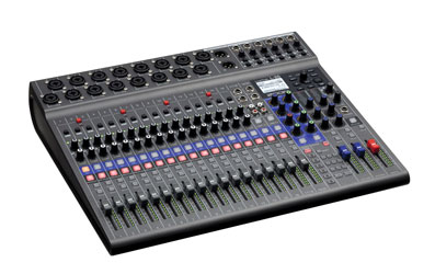 ZOOM LIVETRAK L-20 MIXER Digital, 20-channel, record to SD card, 6x monitor out, mains power