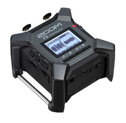 ZOOM F3 FIELD RECORDER Portable, 2-channel, 32-bit float recording, microSDHC/microSDXC