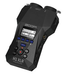 ZOOM H1 XLR HANDY RECORDER Portable, XLR/TRS inputs, microSD card slot, 2-track, 32-bit float