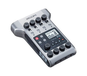 ZOOM PODTRAK P4 PODCASTING RECORDER Portable, WAV, SD/SDHC/SDXC, 4x mic in, 4x headphone out