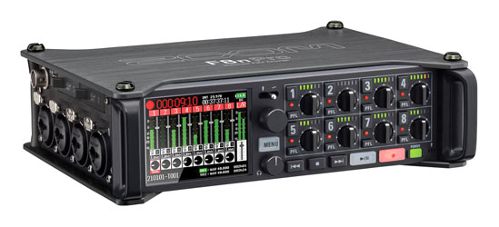 ZOOM F8N PRO FIELD RECORDER Portable, 32-bit float, 10-track, dual SD/SDHC/SDXC card, 8x mic/line