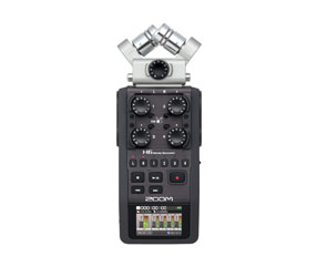 ZOOM H6 HANDY RECORDER Portable, optional mic capsules, SD card slot, 6-track