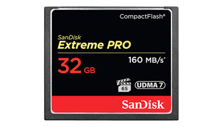 SANDISK SDCFXPS-032G-X46 EXTREME PRO 32GB COMPACT FLASH MEMORY CARD, 160MB/s