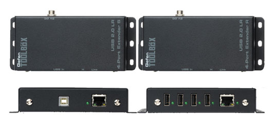 GEFEN GTB-USB2.0-4LR-BLK USB EXTENDER 1x USB2.0 in, 4x USB2.0 out, 1x Cat5, 100m