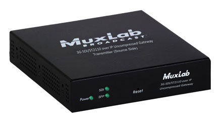 MUXLAB 500767-TX-UTP VIDEO EXTENDER Transmitter, 3G-SDI/ST2110 over IP, uncompressed, 400m reach