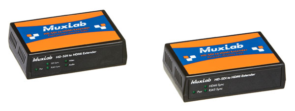 MUXLAB 500715 VIDEO EXTENDER Kit, 3G-SDI to HDMI over Cat5e/6, 100m reach
