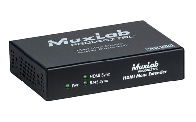 MUXLAB 500451-RX VIDEO EXTENDER Receiver, HDMI over Cat5e/6, 4K/60, 40m reach