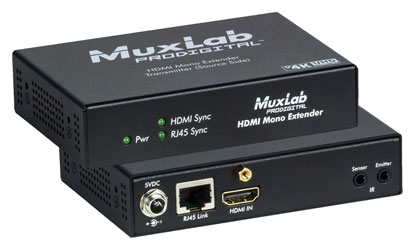 MUXLAB 500451-TX VIDEO EXTENDER Transmitter, HDMI over Cat5e/6, 4K/60, 40m reach