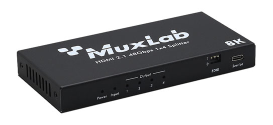 MUXLAB 500511 VIDEO SPLITTER 1x4 splitter, HDMI, HDCP 2.3, 8K/60