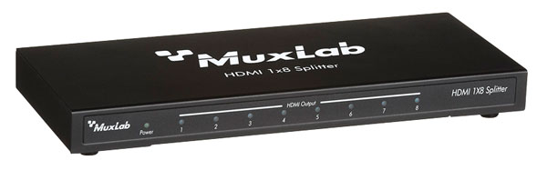 MUXLAB 500422 VIDEO SPLITTER 1x8 splitter, HDMI, HDCP 1.3, 4K/30