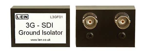 LEN L3GF01 VIDEO ISOLATOR Galvanic video and ground path isolator, 2x BNC, 3G HD SDI