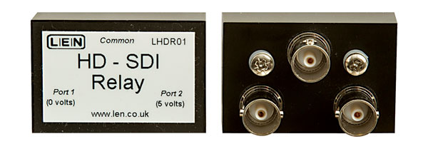 LEN LHDR01 VIDEO RELAY 2x1, changeover, 3x BNC, HD SDI