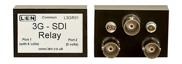 LEN L3GR01 VIDEO RELAY 2x1, changeover, 3x BNC, 3G SDI