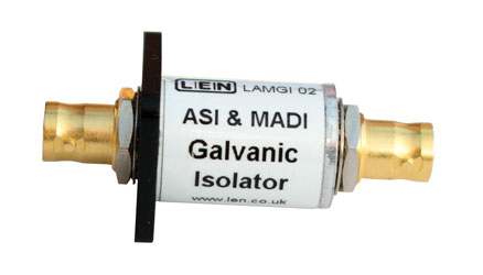 LEN LAMGI02 ISOLATOR Galvanic ground path isolator, 2x BNC, flange mount, AES MADI ASI