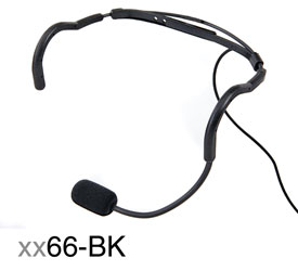 TRANTEC HM-66 (X66-BK) MICROPHONE Headworn, aerobics, supercardioid, mini XLR4, black