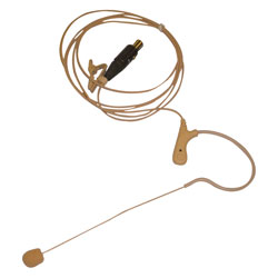 TRANTEC XEM77-P MICROPHONE Earworn, 20Hz-20kHz, for radiomic, mini XLR4, beige