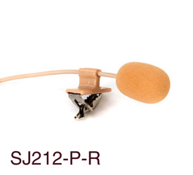 TRANTEC SJ212-P-R MICROPHONE Lapel, 40Hz-18kHz, for radiomic, 12dB pad, screw jack, pink