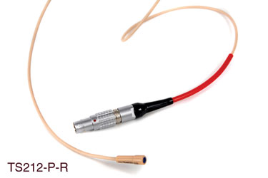 TRANTEC TS212-P-R MICROPHONE Lapel, 40Hz-18kHz, for radiomic, 12dB pad, Lemo, pink