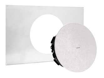 SHURE MXN5W-C+TB-V LOUDSPEAKER Ceiling, networked, 5.25-inch, white, with A-MXN5-TB tile bridge