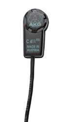 AKG C411-PP MICROPHONE Miniature, figure of eight, condenser, MPAV-XLR