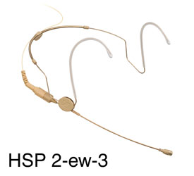 SENNHEISER HSP 2-EW-3 MICROPHONE Headworn, electret, omni, 3.5mm jack, for EW G3/G4 Tx, beige