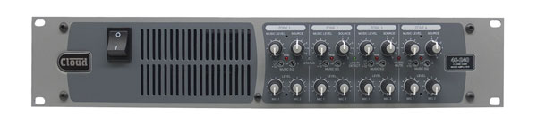 CLOUD 46-240 ZONE AMPLFIER 4-zone, 4x 240W, hi/low-impedance, 2U