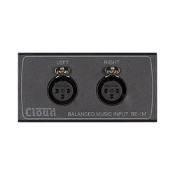 CLOUD BE-1MB INPUT PLATE 2x XLR3F line in, balanced, black