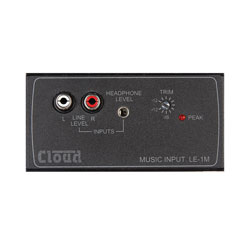 CLOUD LE-1MB INPUT PLATE 2x RCA line in, 1x 3.5mm jack, unbalanced, gain control, black