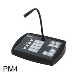 CLOUD PM4 PAGING MICROPHONE Console, gooseneck, 4x zone, digital